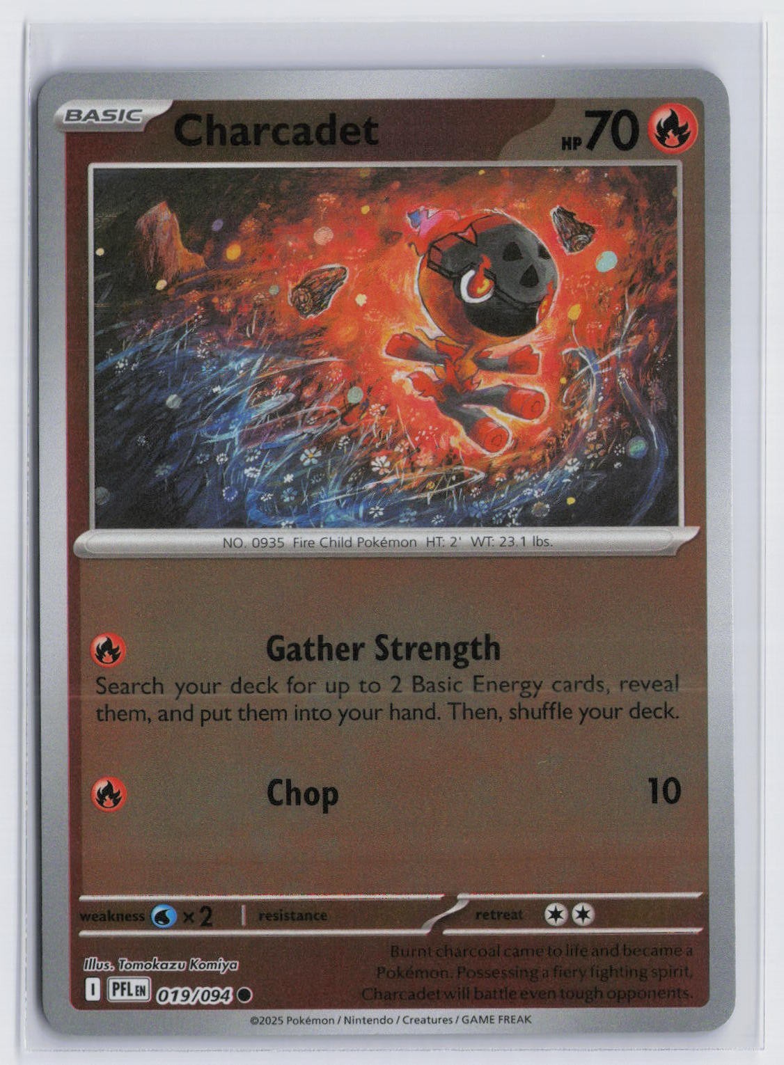 Charcadet 019/094 Phantasmal Flames Reverse Holo NM Pokemon Card