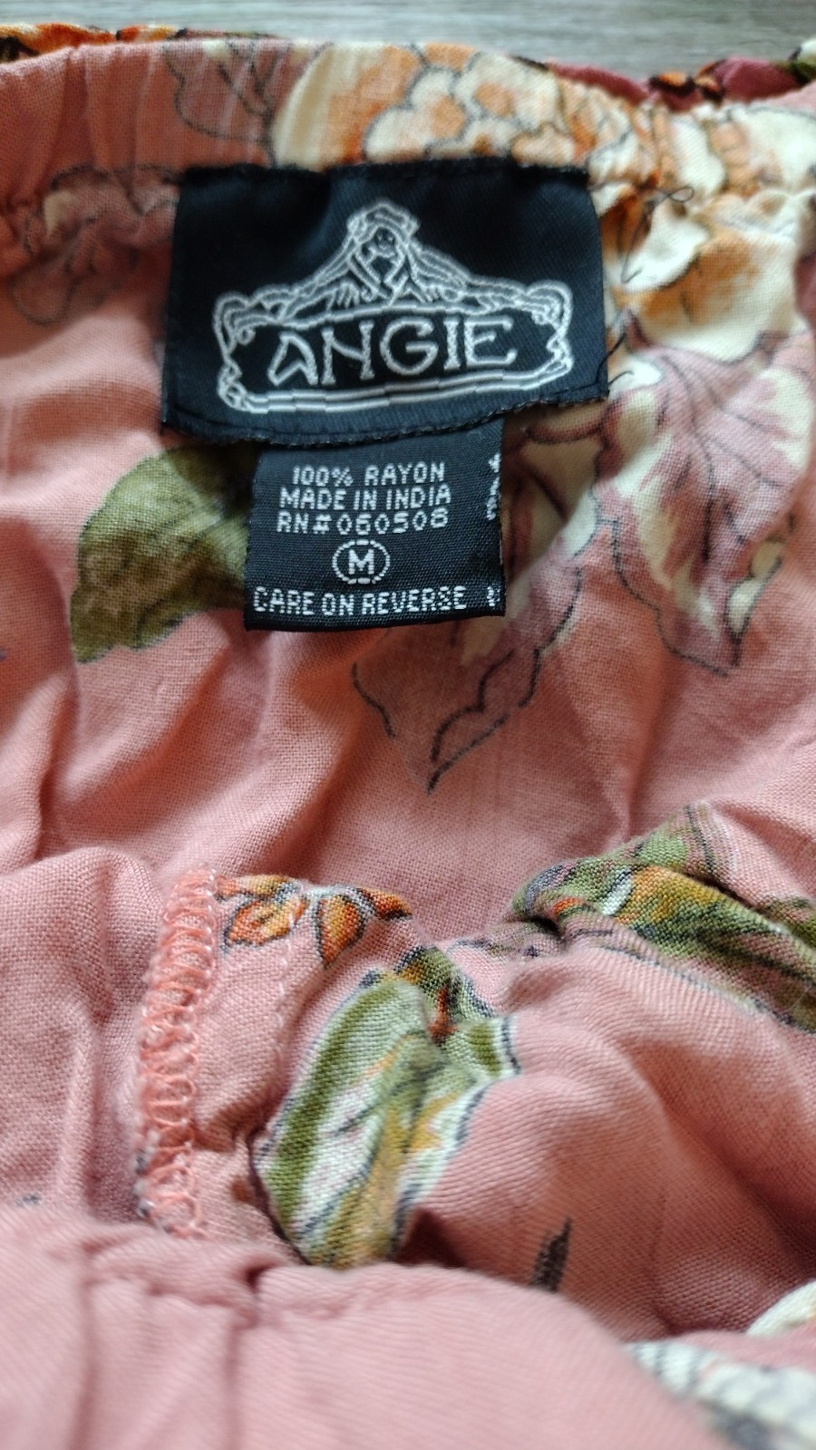 Angie Size Medium Boho Multi-Colored Strapless Ro… - image 8