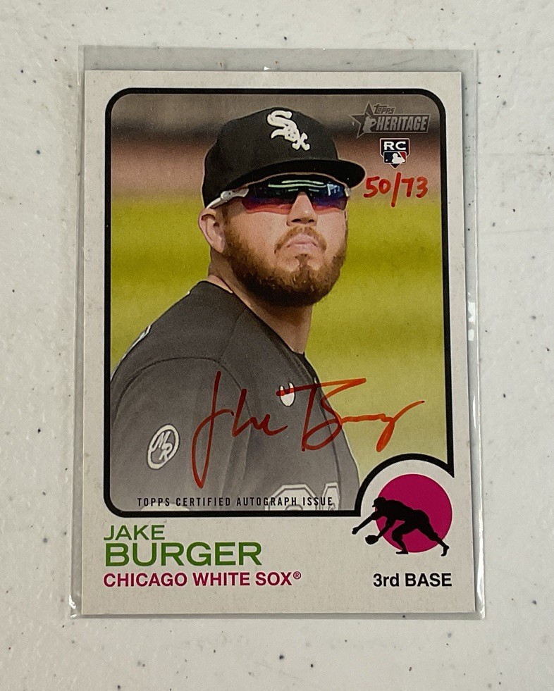2022 Topps Heritage - Real One Auto (red) Jake Burger #ROA-JB 50/73