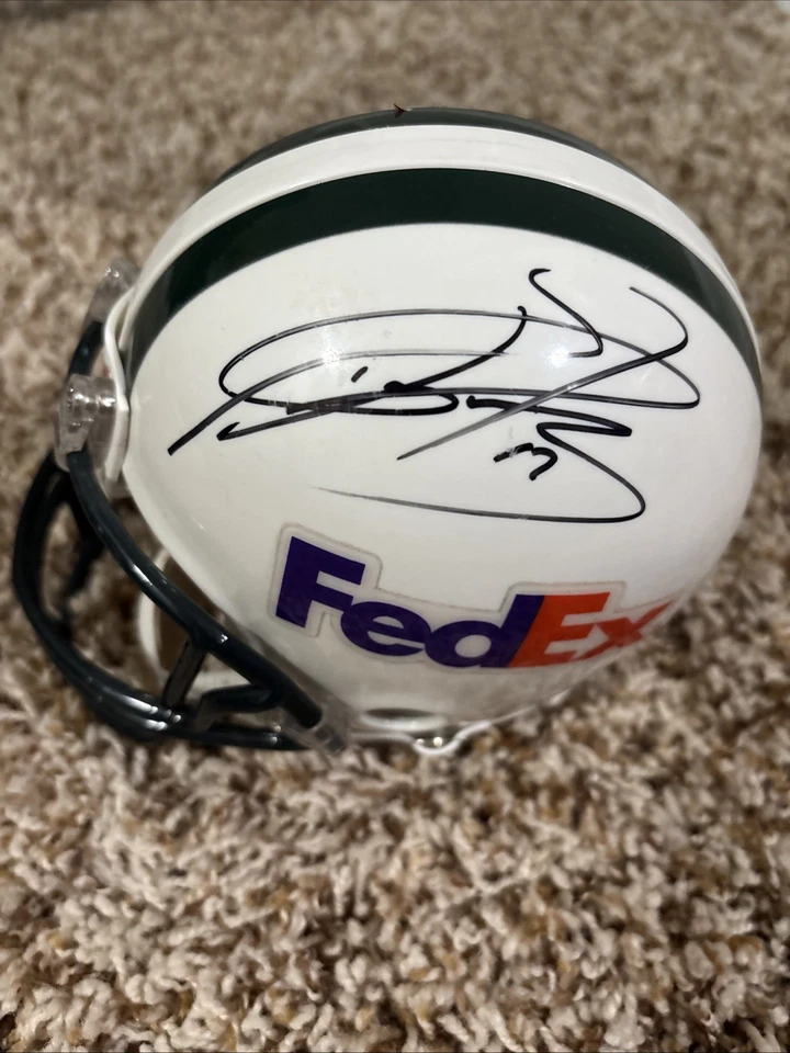MINICASCO AUTOGRAFIADO POR JONATHAN VILMA NEW YORK JETS y Tim Dwight Foto 4 de 4