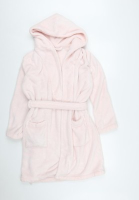 The White Company Damen Morgenmantel rosa Fleece mit Kapuze XS
