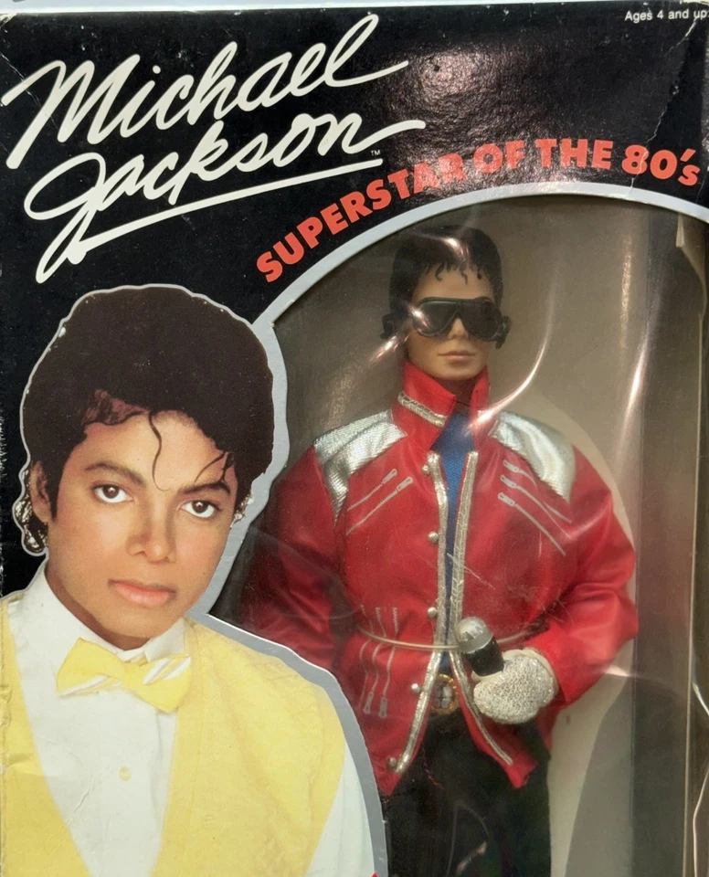 MUÑECA MICHAEL JACKSON, SUPERESTRELLA DE LOS 80, TRAJE BEAT IT, 1984, ¡TRAJE COMPLETO! Foto 2 de 4