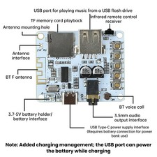 Audio Receiver Board Module Player Bluetooth 5.4 Lossless Decoder Module Type-C
