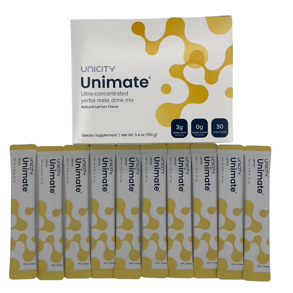 Suplemento dietético mezcla bebida sabor limón Unicity Unimate 10 barras caducidad 2027 Foto 2 de 4