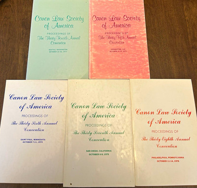 Canon Law Society of America Proceedings - 5 Volumes - 1970 s