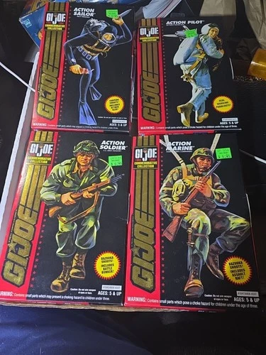 GI Joe Commemorative Collection Set of 4 Action Marine, Pilot, Sailor & Soldier