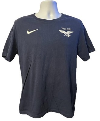 Nike Team USA Tokyo Japan Olympics The Nike Tee Shirt Men Large Navy Blue Eagle