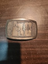 RARE AOL vintage Belt Buckle With Oregon In The Background