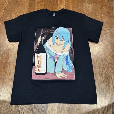 Konosuba T-Shirt Crunchyroll CR Loves Konosuba Aqua & Sake Medium Men s Rare