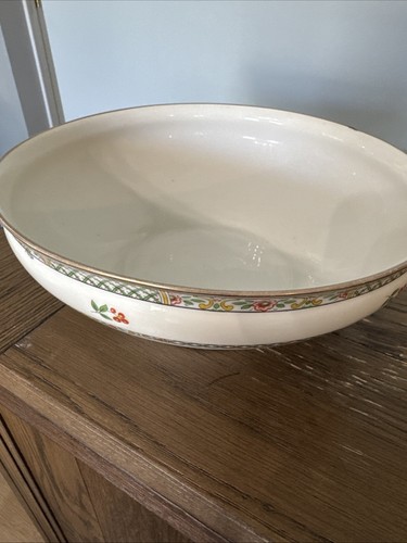 CH Field Haviland Limoges Serving Bowl 8.75" Cherries Flowers GDA France Vintage - Picture 2 of 7