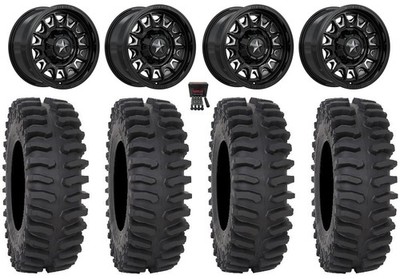MSA Commander 15'' Wheels Gloss Blk/Milled 32'' XT400 Tires Polaris Sportsman