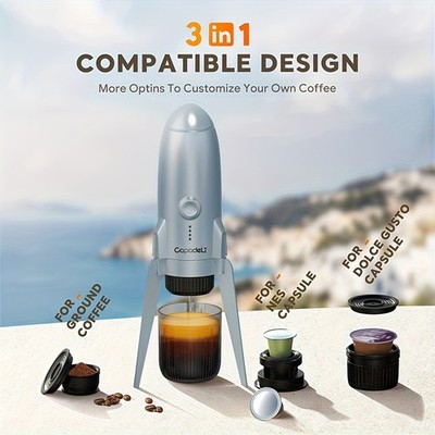 3 in 1 Portable Self Heating Espresso Maker USB Rechargeable for NS/DG