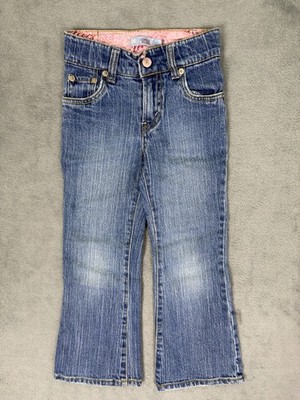 Levis Jeans Girls 6 Slim Blue Light Wash 517 Stretch Flare Adjustable Waist