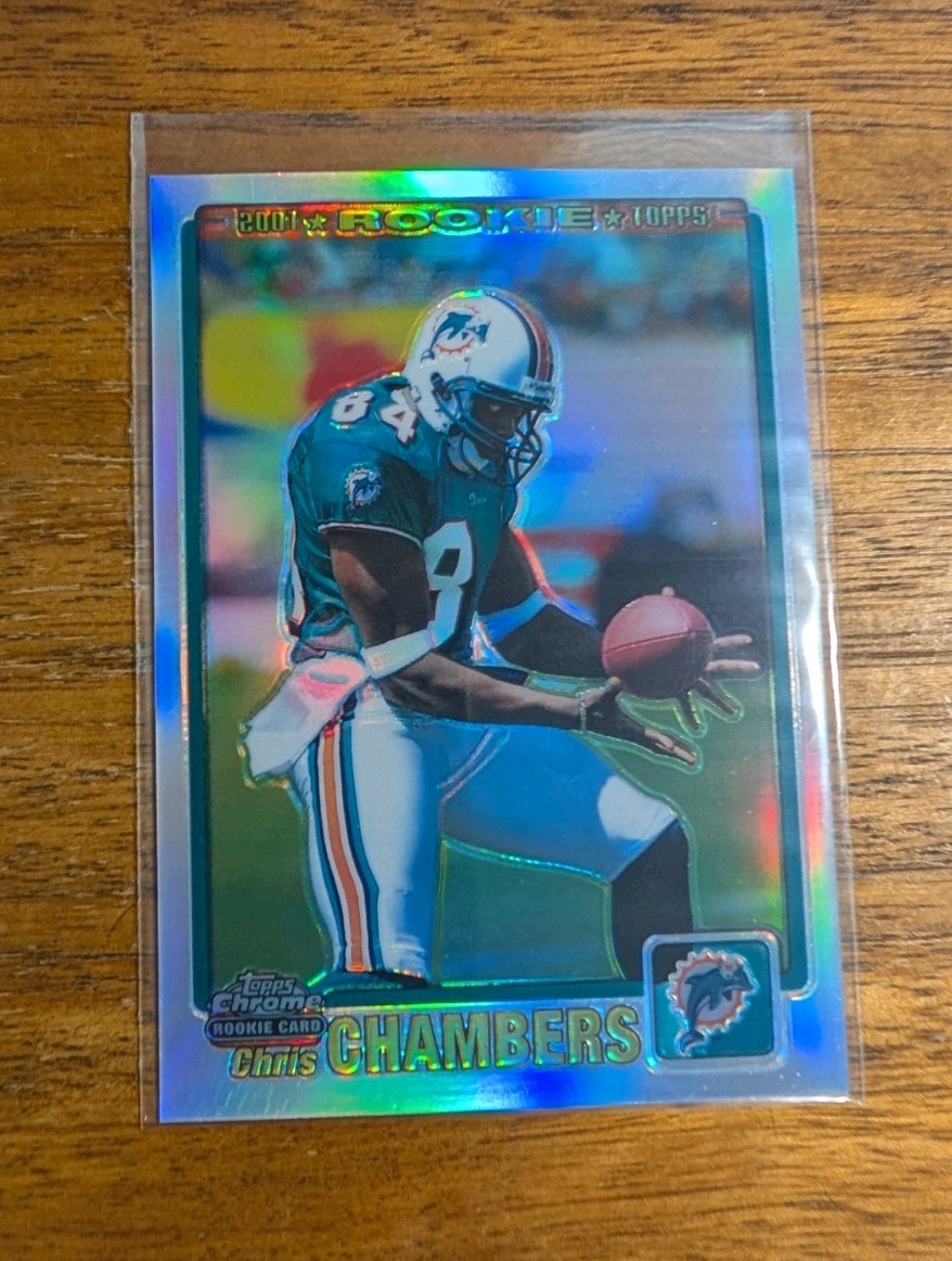2001 Topps Chrome - Rookie Refractor Chris Chambers #236 RC 996/999 Dolphins