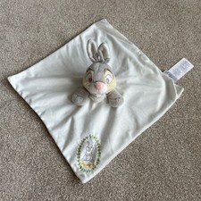 Disney Store Thumper Bunny Rabbit White Blanket Soft Toy Baby Comforter Blanket