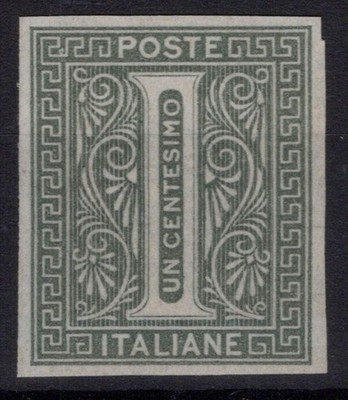 KINGDOM OF ITALY 1862-65 5 CENTS ARCHIVAL PROOF P14 G.I MNH** SPL MARGINALIZED