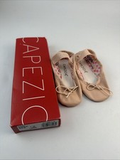 Capezio Daisy 205X Ballet Pink Leather Full Sole Dance Shoes Kids Size 7M - NEW