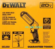 Dewalt DCL050 LED 20V Light Pivoting Flashlight Work Area Light