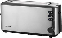 Severin Automatik Langschlitztoaster Automatik Toaster BröTchenaufsatz Edelstahl