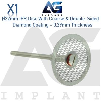 Ø22mm IPR Disc Coarse Double Sided Diamond Coating 0.29 Ortho Mandrel