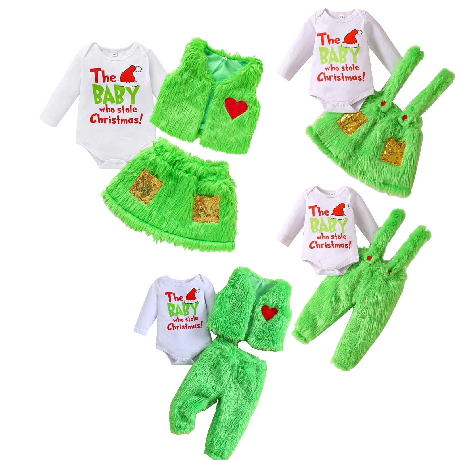 Traje completo de algodón Navidad Disfraces Unisex