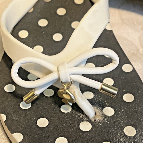 Kate Spade Black & White Polka Dot Sandals Flip Flops Women’s Size 8 - Picture 3 of 6
