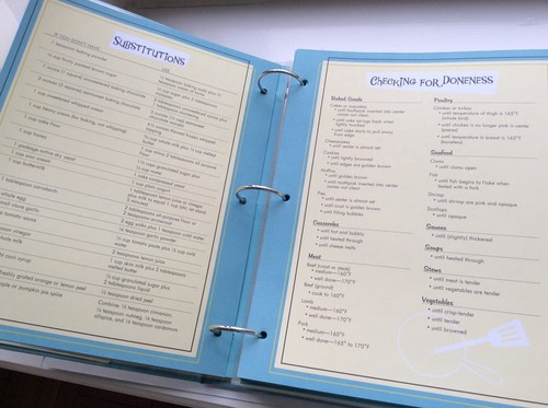 NIPACKAGING! ALL-IN-ONE DELUXE RECIPE BINDER W/RECIPE CARDS&POCKET DIVIDERS! - Picture 7 of 12