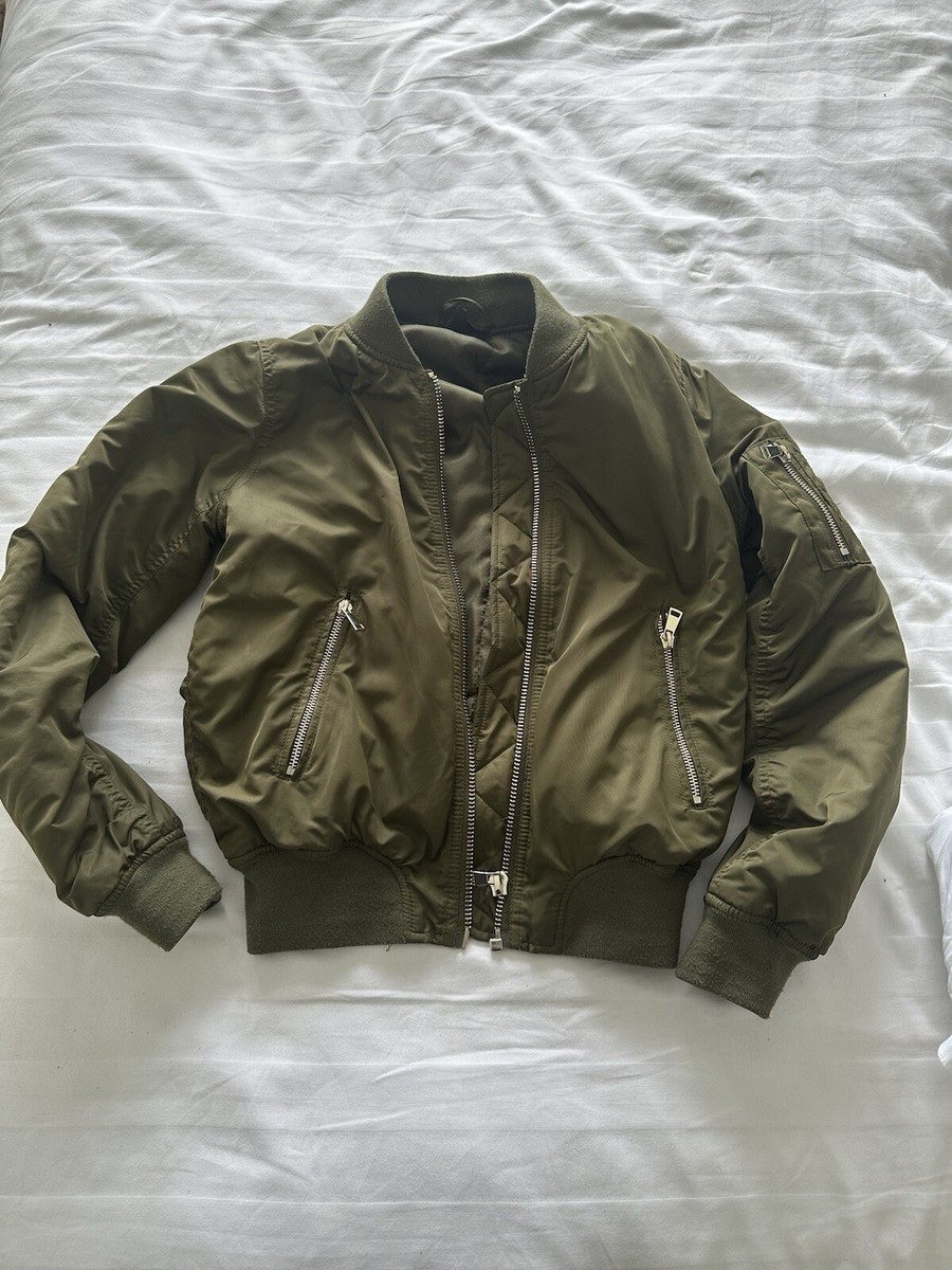 Veste Bomber Kaki Topshop Taille 8 - Occasion Très Bon état