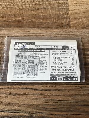 Walthers HO Scale Decal 72-B: Nickel Plate Road Combination Freight Black
