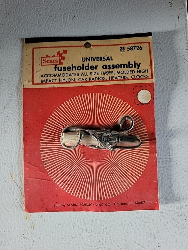 NEW Sears Universal Fuseholder Assembly Fits All Size Fuses High Impact Nylon