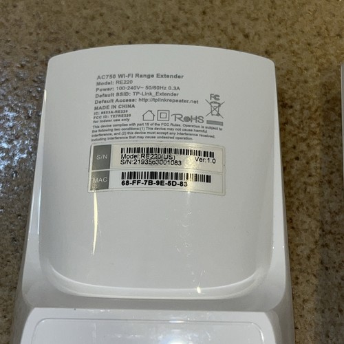 2-Qty TP-LINK AC750 750Mbps WiFi Range Extenders - Tested Working - Imagen 7 de 8