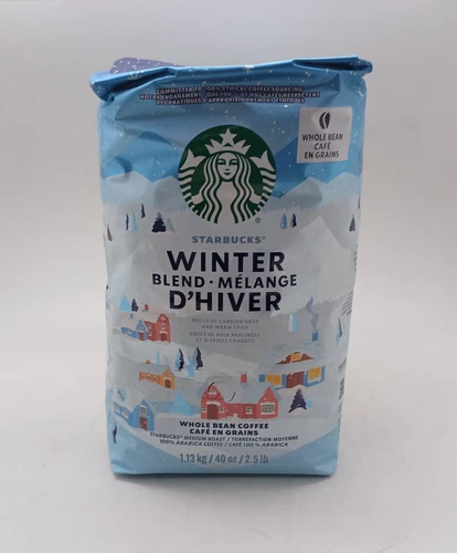 Starbucks Winter Blend Whole Bean Coffee – Medium Roast – 2.5lb Bag – JUN2025