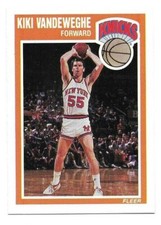 KIKI VANDEWEGHE 1989-90 FLEER CARD NEAR MINT+ CONDITION