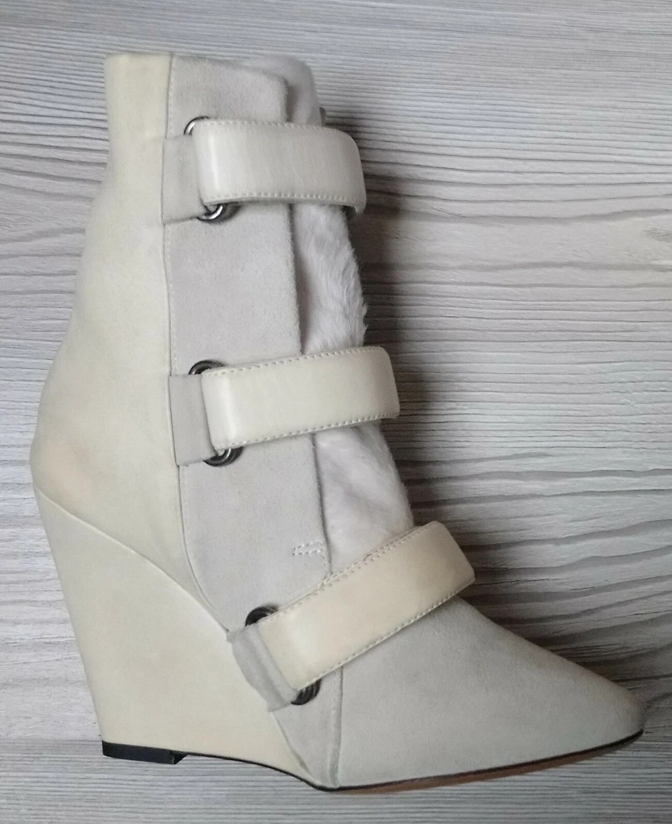 Isabel Marant Hair Ivory Wedge Boots - UK 5 / EU 38 | eBay