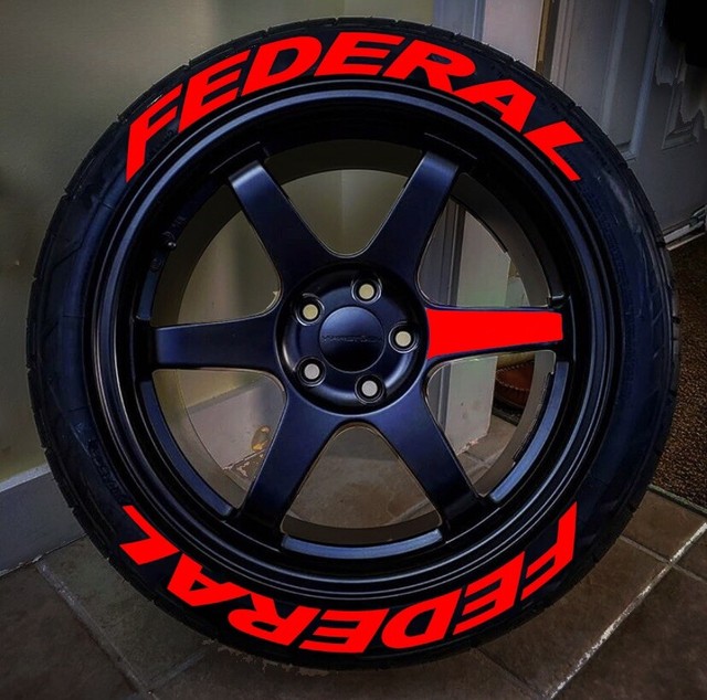 TIRE LETTERS 1.25 " FEDERAL Red 15" 22" eBay