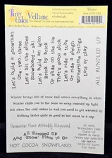 My Mind's Eye ~ WINTER ~ Tiny Tales Vellum Stickers Quotes Phrases FREE SHIP