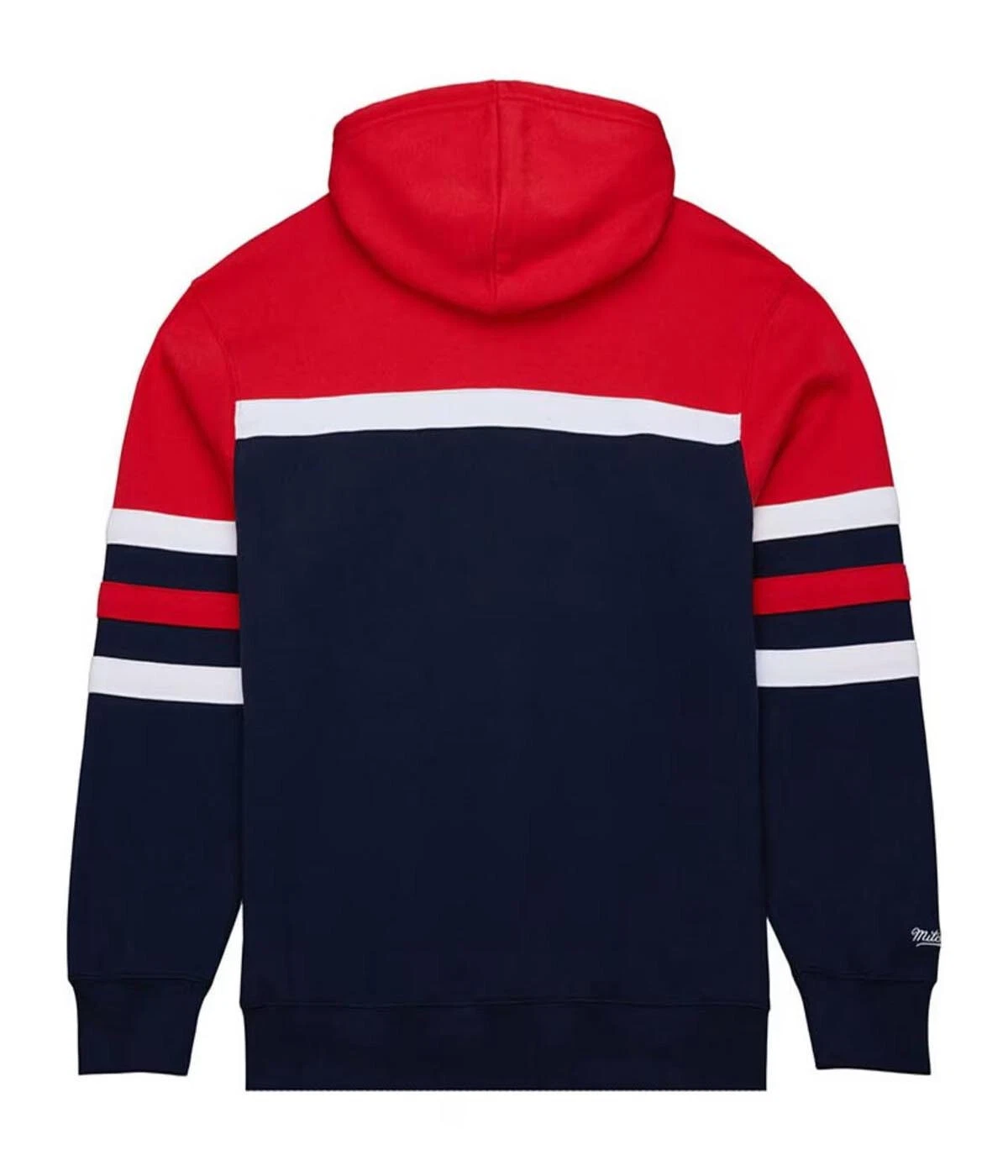 Felpa con cappuccio pullover uomo Cleveland Guardians MLB Mitchell & Ness Head Coach nuova con etichette