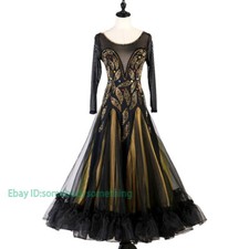 NEW Latin Ballroom Dance Dress Modern Salsa Waltz Standard Long Dress F476