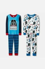 Lego Star Wars Boy's Darth Vader Glow-in-the-Dark 4-Piece Pajama Set, Size 4