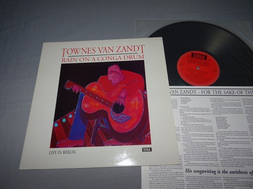 TOWNES VAN ZANDT - RAIN ON A CONGA DRUM / EXILE-VINYL-LP 1991 (MINT-) & INLET