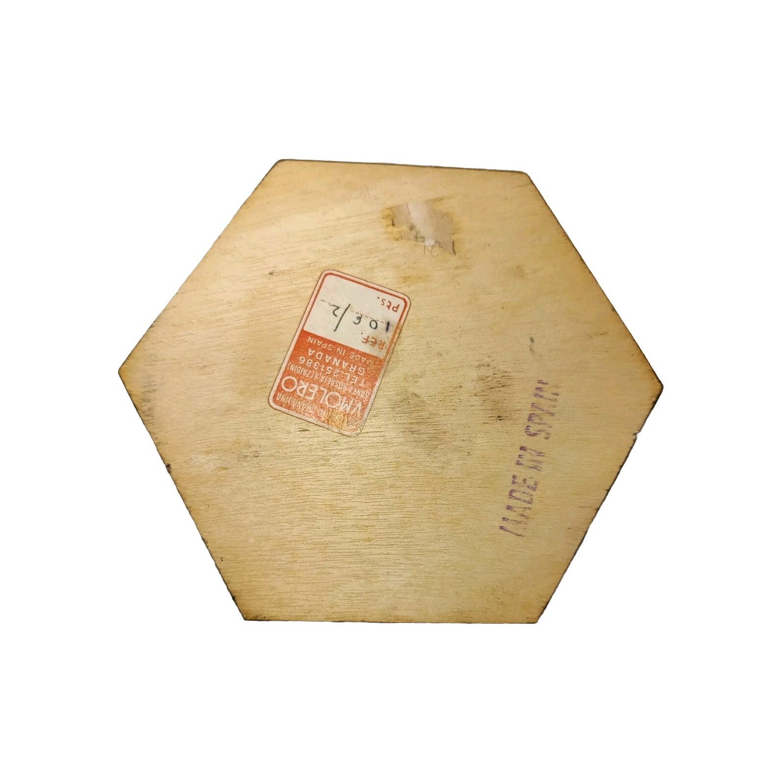 Marquetry Wood Inlay Hinged Boxes 2 Hexagon Made In Spain Rectangle Unmarked 