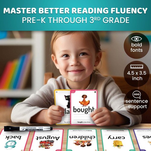 520 Sight Words Flash Cards for Kids - 5 Levels from Pre-K to 3rd Grade - Picture 3 of 7