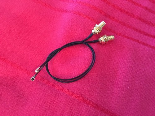 2 Pcs Mini PCI U.FL / IPX to RP-SMA Antenna WiFi Pigtail Cable for ASUS MPCIE - Picture 2 of 3