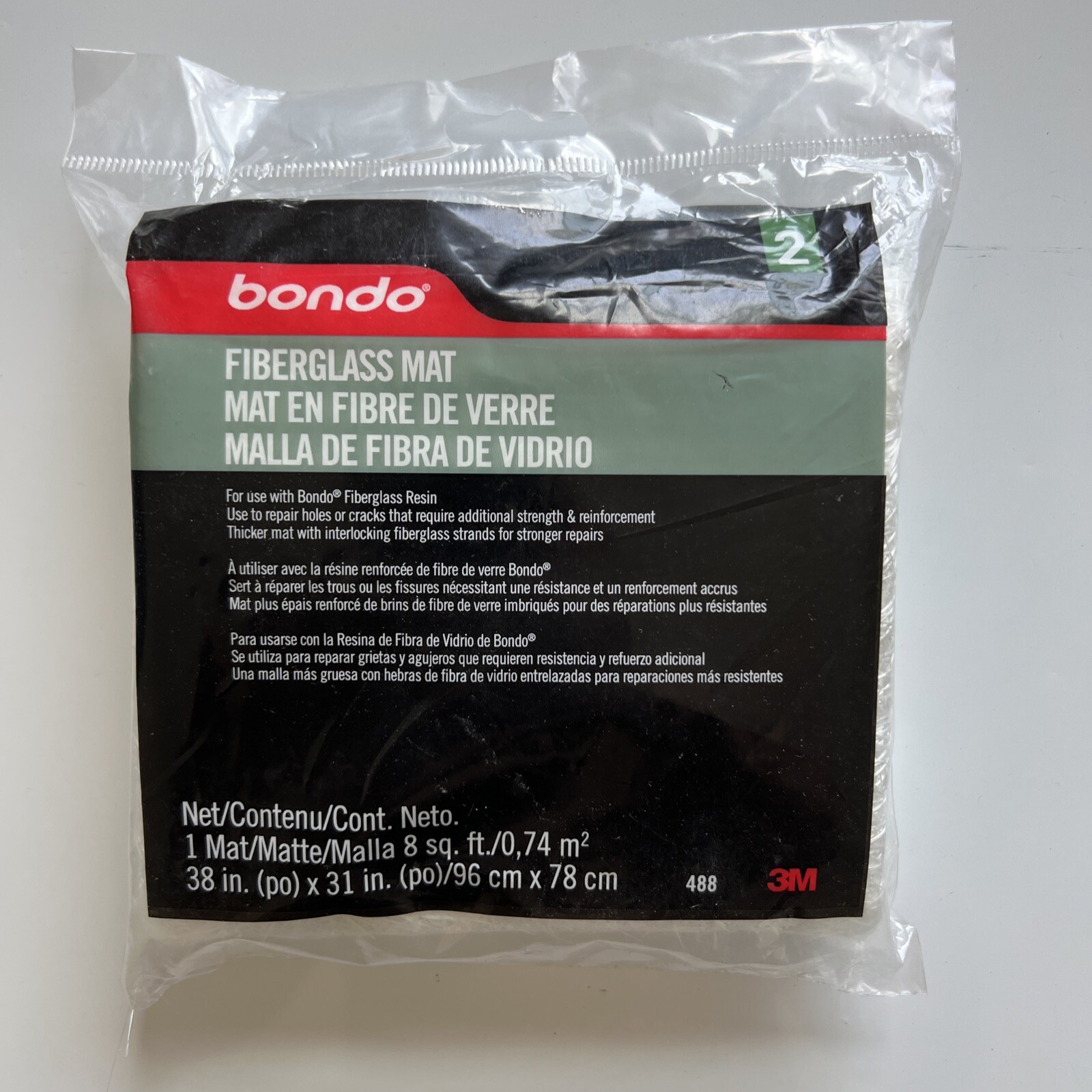 3M Bondo Fiberglass Mat, 8 sq. ft. 488 eBay