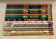 VTG LOT of 17 Occasions Holidays Christmas Birthday Easter  More Pencils NEW