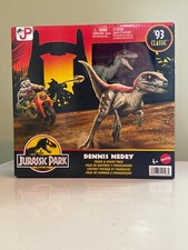 Jurassic Park '93 Classic Dennis Nedry Track  Chase Pack Velociraptor NIB 2023