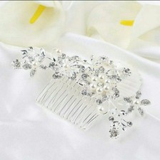 Fermaglio per capelli con motivo a coda di pavone alla moda - Fermaglio per capelli floreale con strass scintillanti per acconciature da matrimonio e da festa - Italia