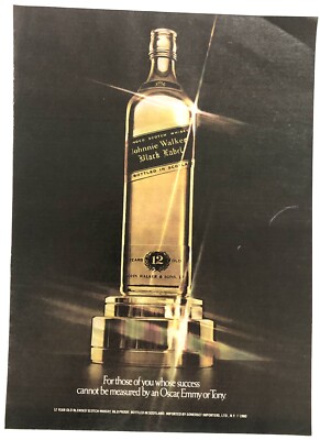 1981 Original Print Advertisement Full Page - Johnnie Walker Black Label Vintage