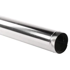 Master Flow Duct Pipe 4in x 2 ft Round 30-Gauge Galvanized Metal Steel Snap-Lock