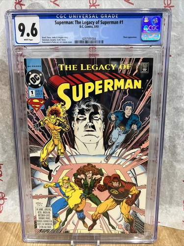 The Legacy Of Superman #1 CGC Graded 9.6 DC March 1993 White Pages Comic Book